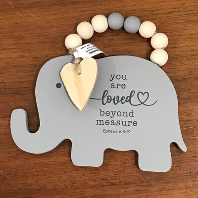 You are Loved Elephant Wall Plaque