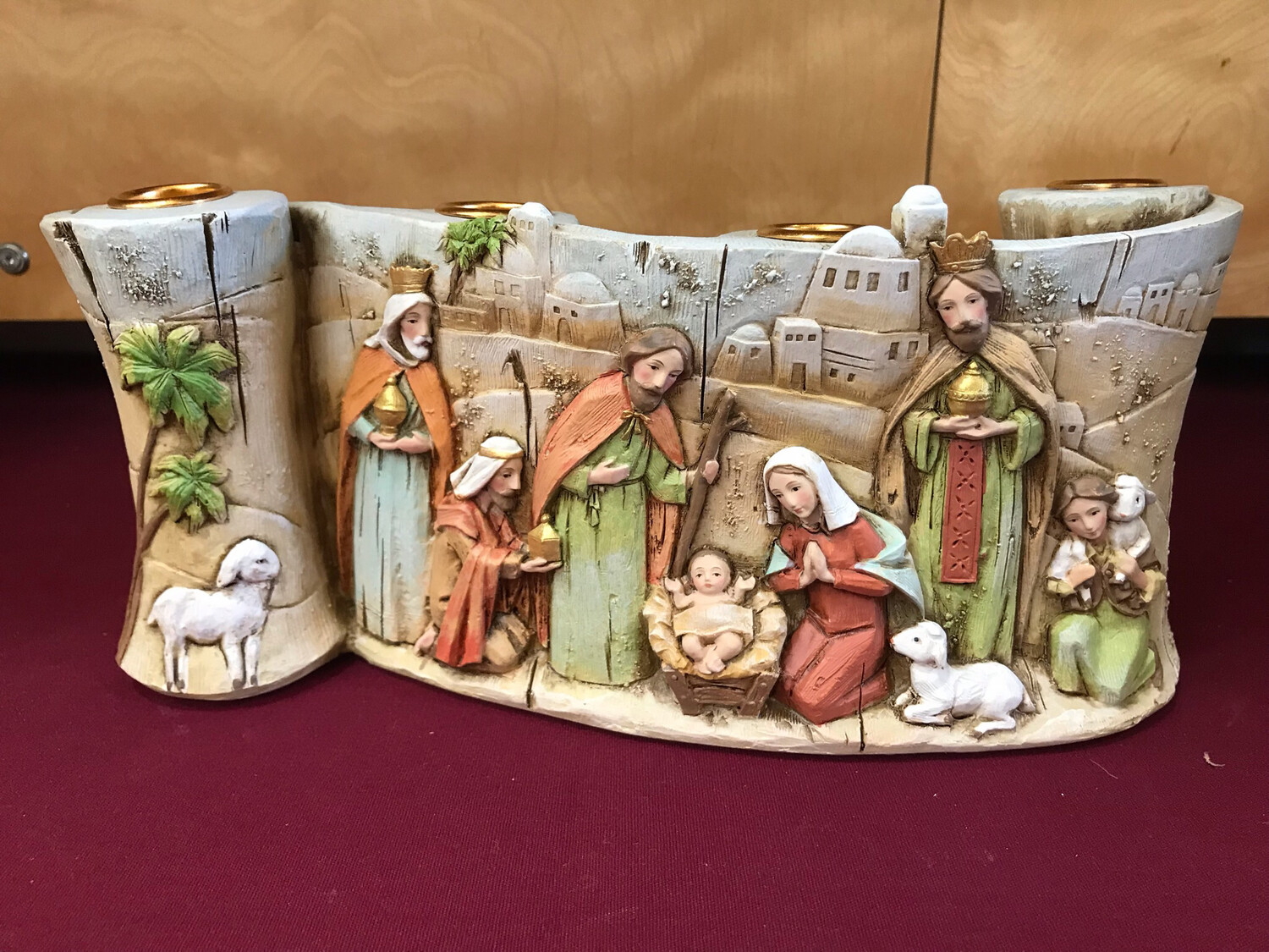 Nativity Scroll Candleholder