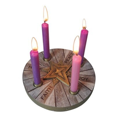 Hope, Peace, Faith, Joy Mini Advent Wreath