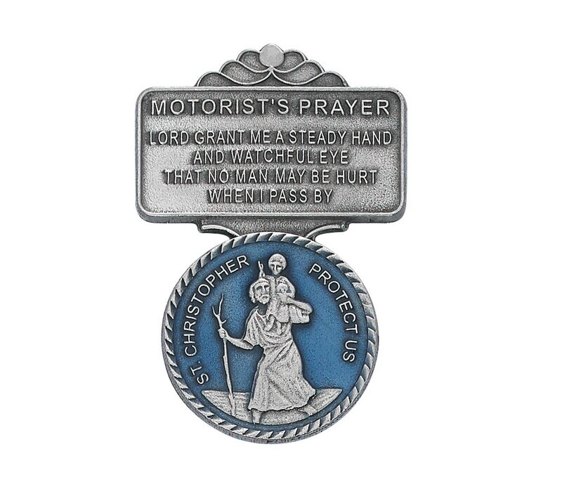 Visor Clip - St Christopher Blue - McVan