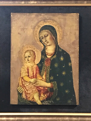 Antique Italian Mother and Child Icon
