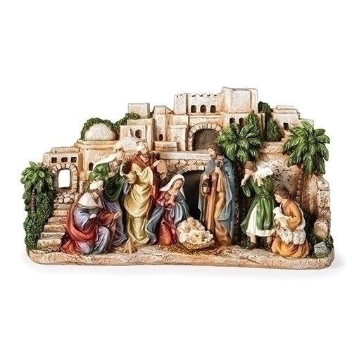 Town Scene w/ Nativity