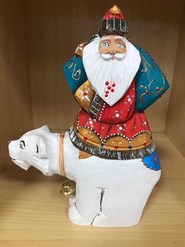 Santa on Bear