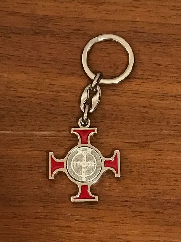 Red St. Benedict Key Chain