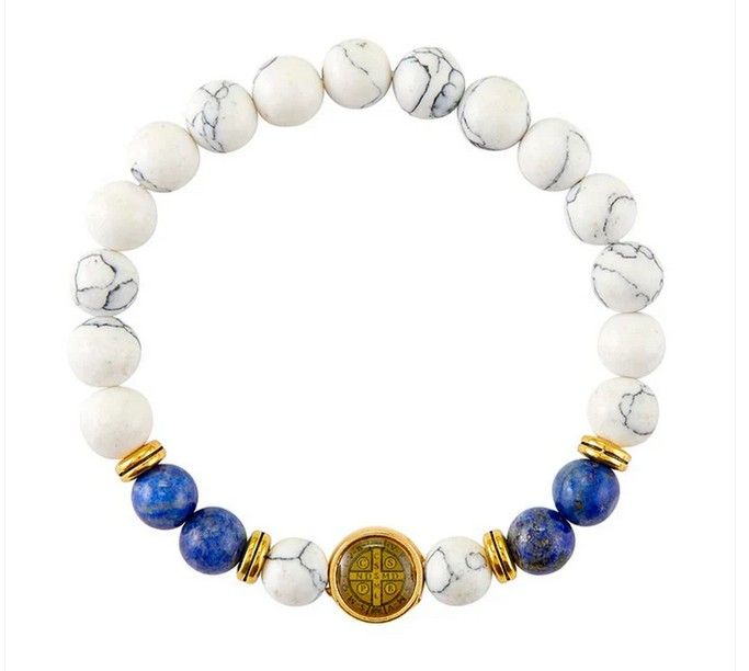 Saint Benedict Moonstone Bracelet