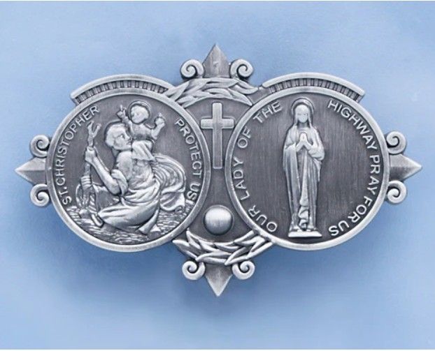 VISOR CLIP WITH CHRIST/LOH