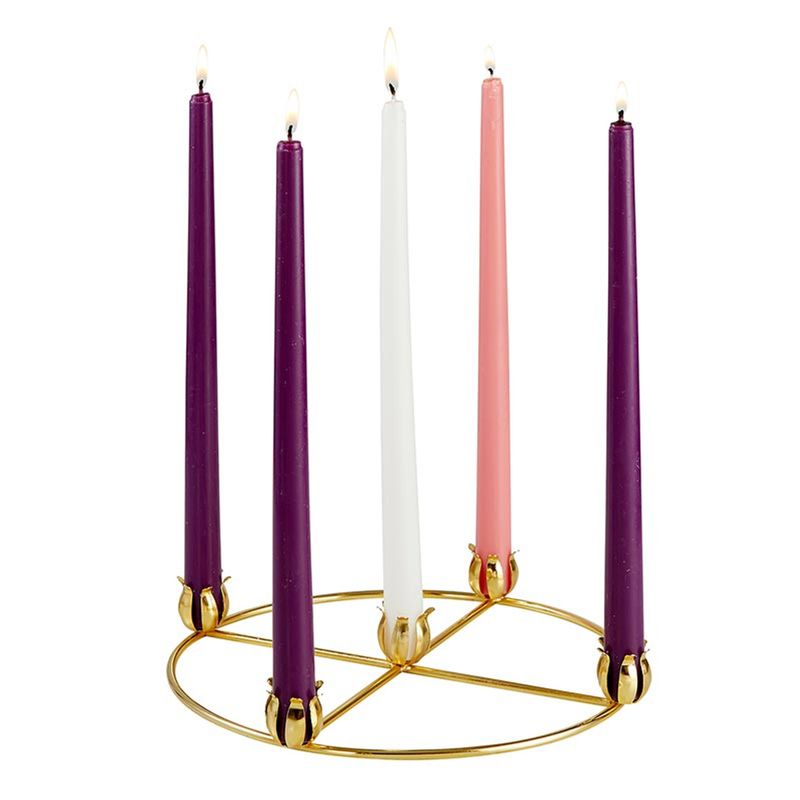 Brass Advent 5 Candle Holder