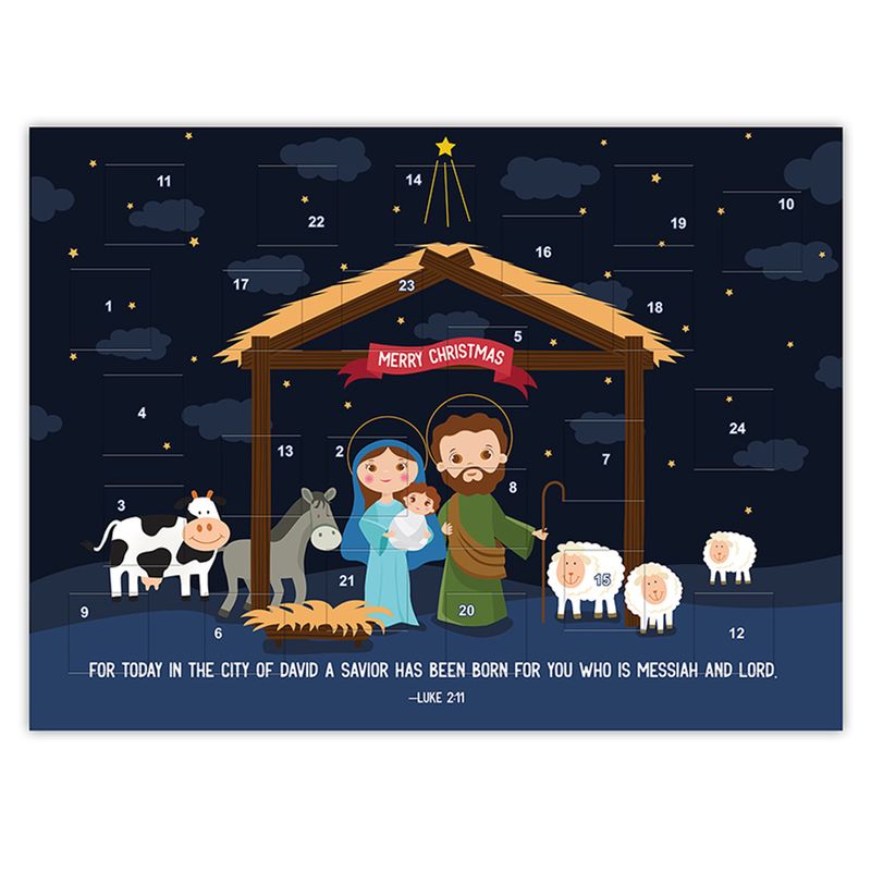 NATIVITY WITH STABLE ADVENT CALENDAR