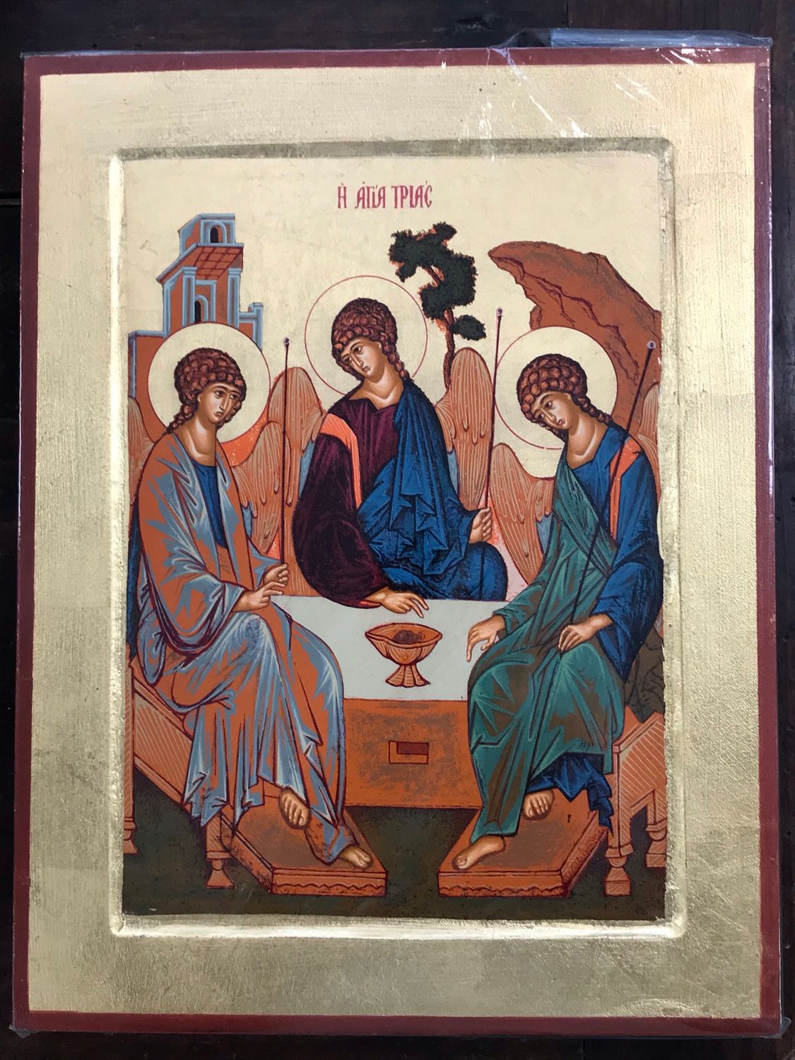 Rublev Trinity Icon 12x9 Greek