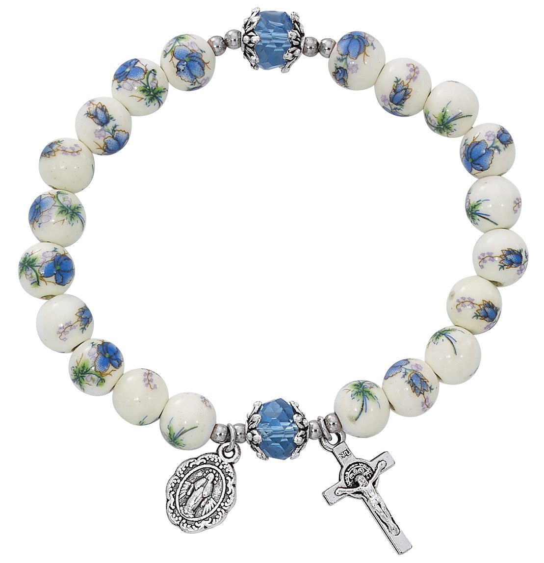 Blue Ceramic Stretch Bracelet