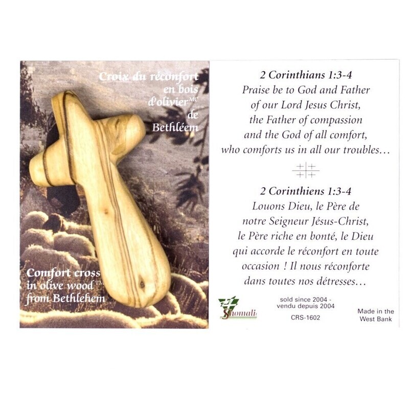 Olive Wood Hand Held Comfort Cross
