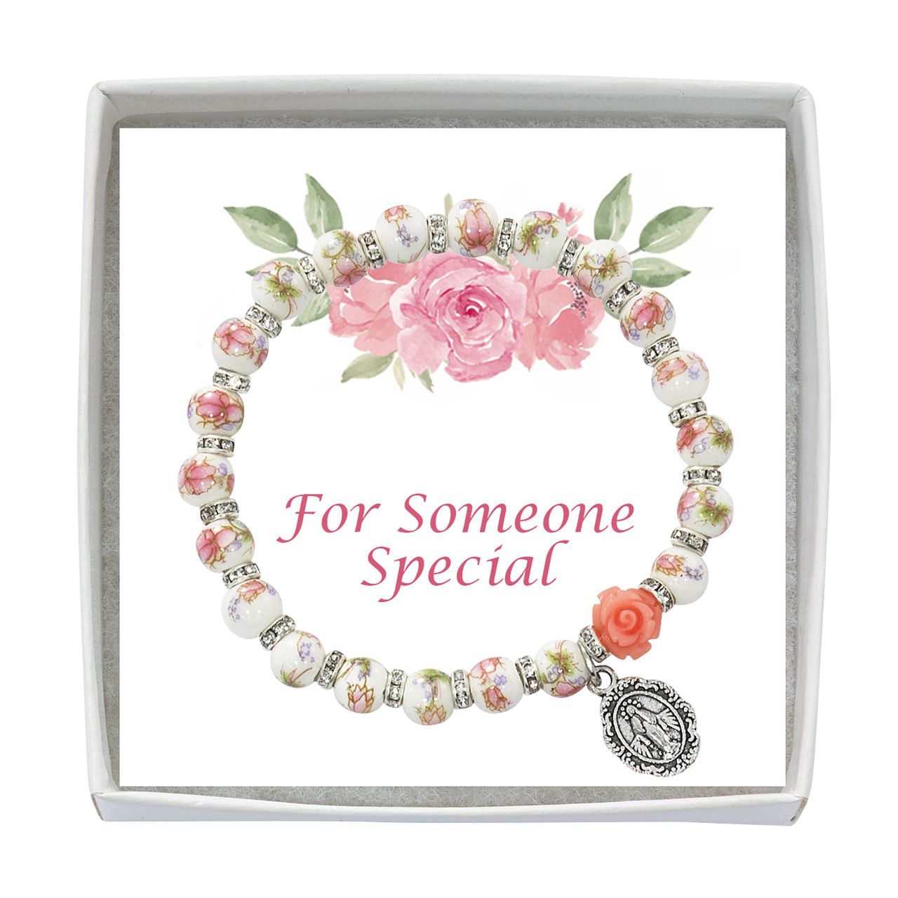Pink Flower Bracelet
