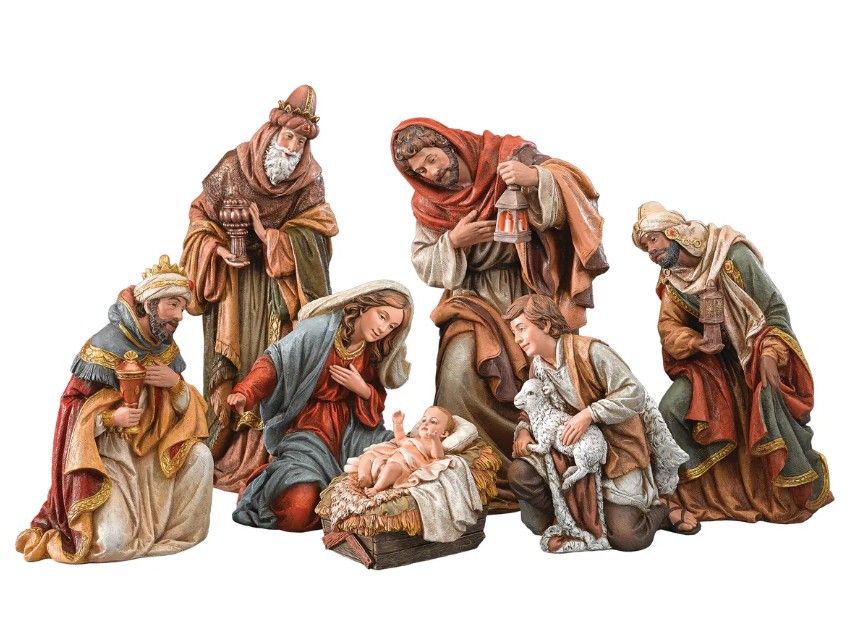 17" 7PC HOLY FAMILY NATIVITY SET
