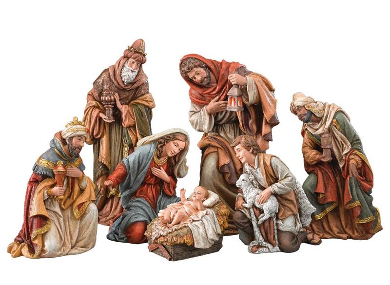 17" 7PC HOLY FAMILY NATIVITY SET