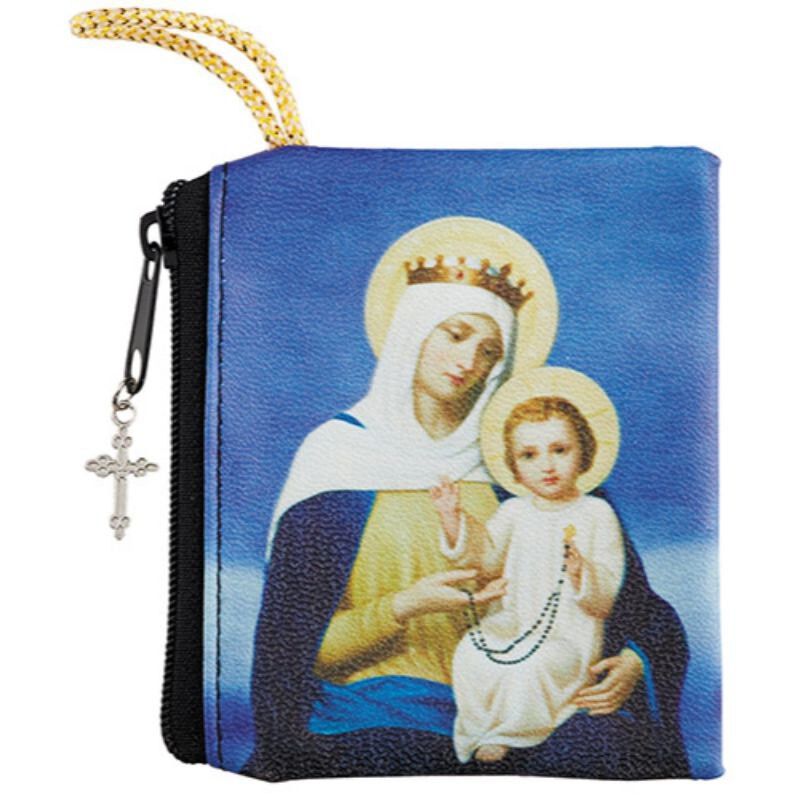 Our Lady Rosary Zipper Rosary Case