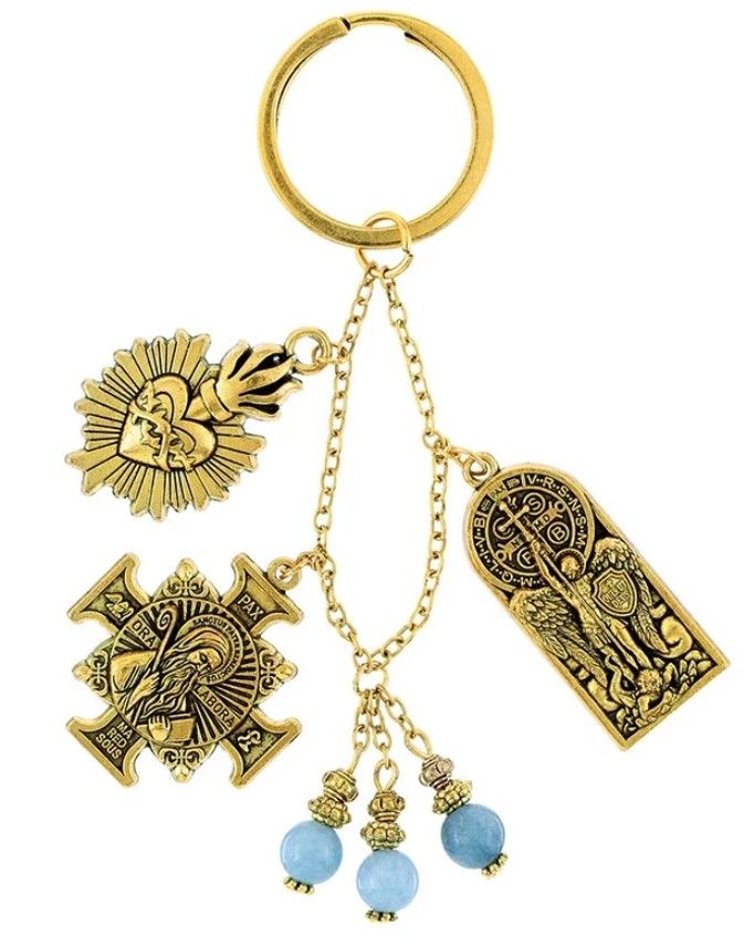 CREED ADORATION ST MICHAEL KEYCHAIN GREEN