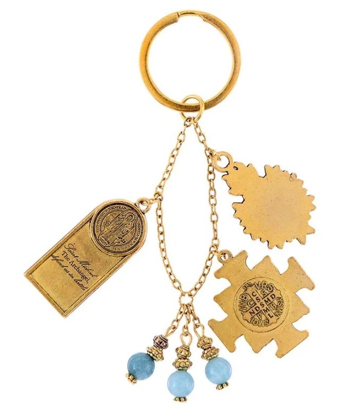 CREED ADORATION ST MICHAEL KEYCHAIN GREEN