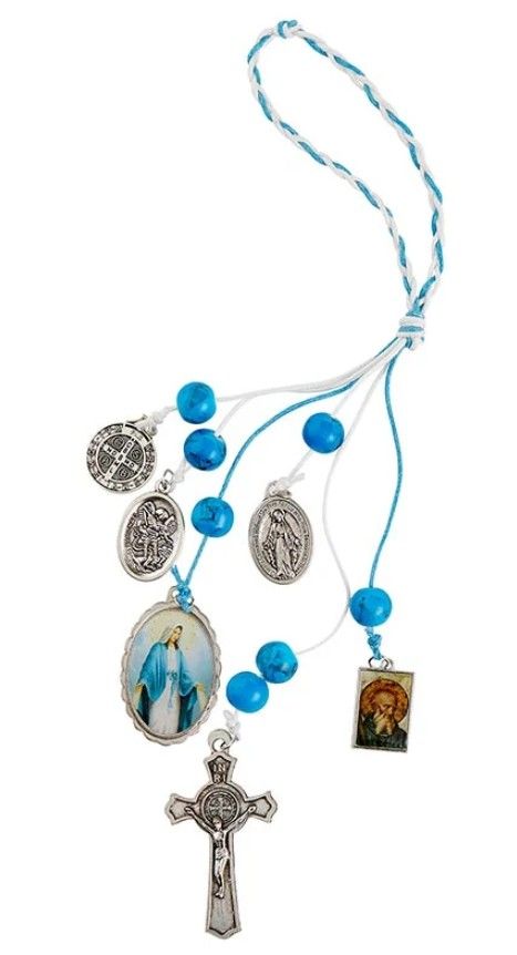 MARY/BENEDICT BLUE DOOR HANGER