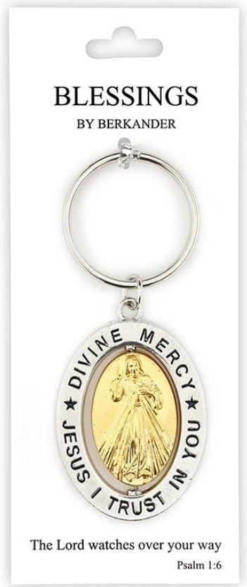 DIVINE MERCY REVOLVING KEY CHAIN