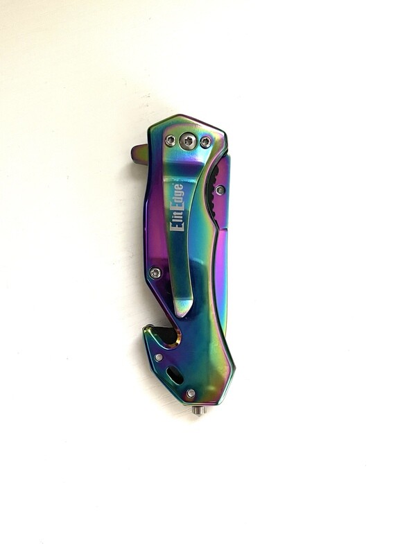 Rainbow Knife w/ window breaker and seat belt cutter