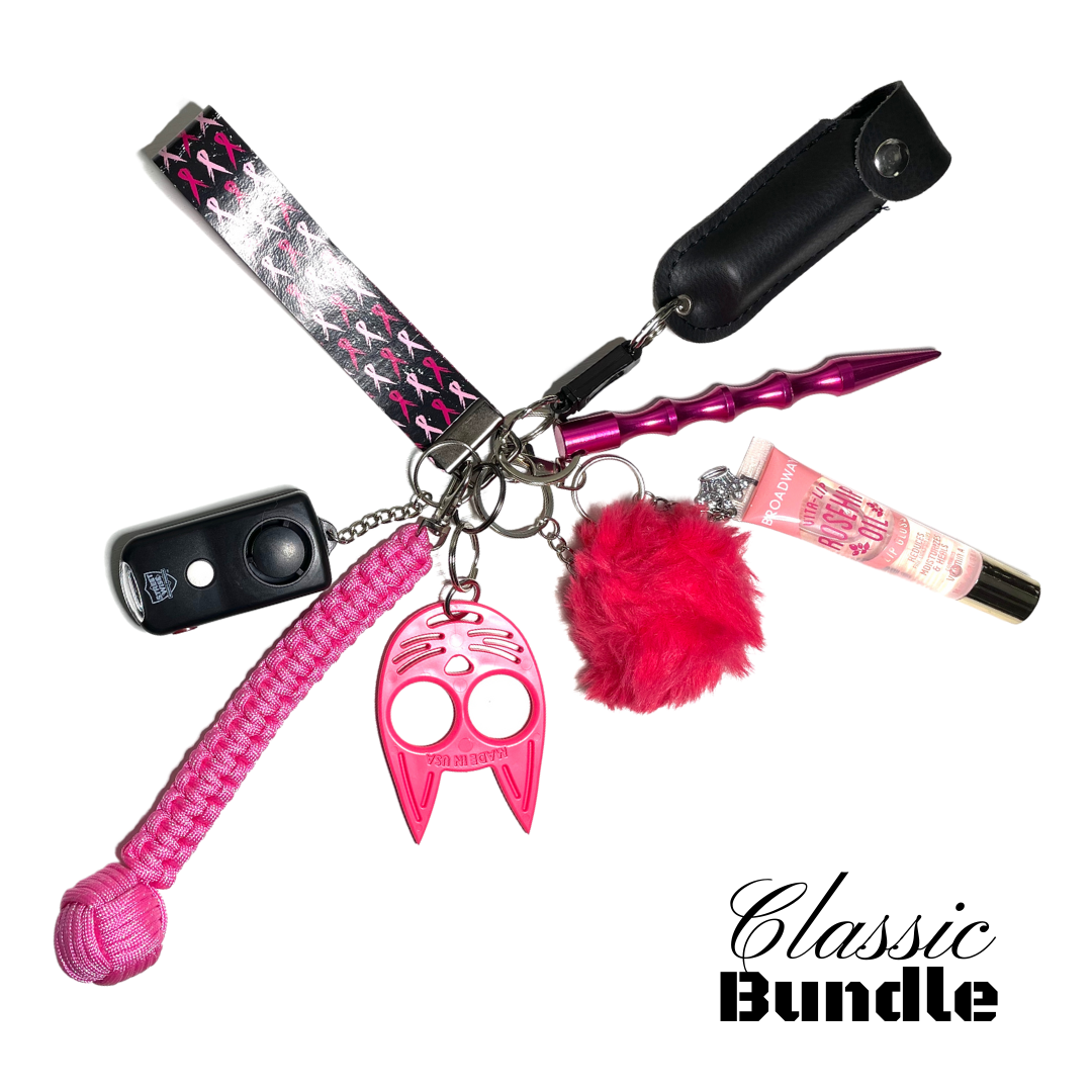 Breast Cancer Awareness Defense Keychain Bundle