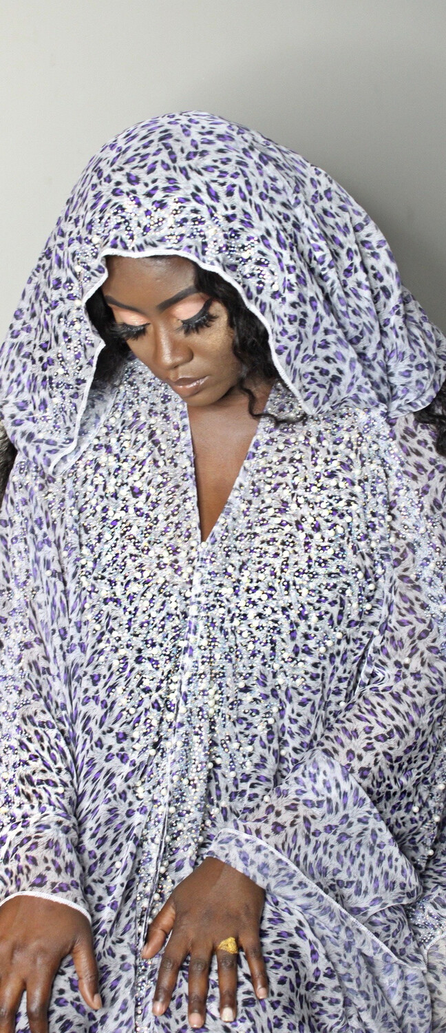 Leopard Hooded Abaya