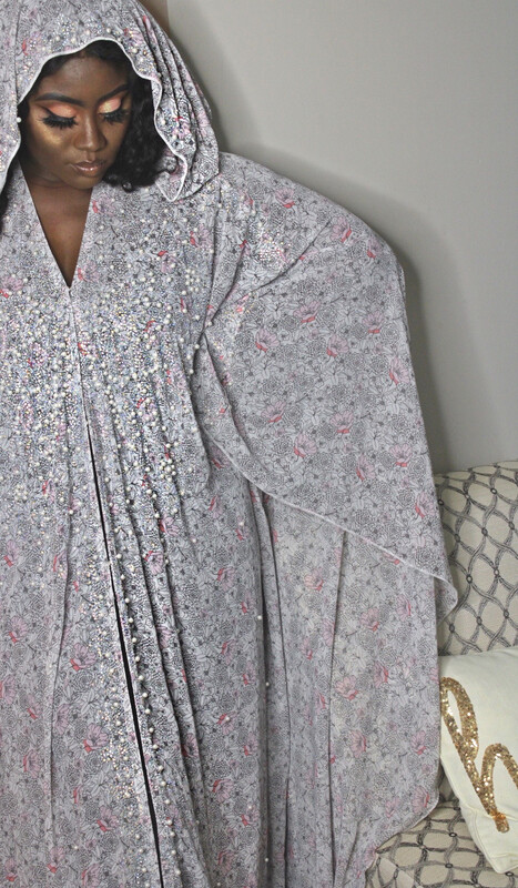 Floral Hooded Abaya
