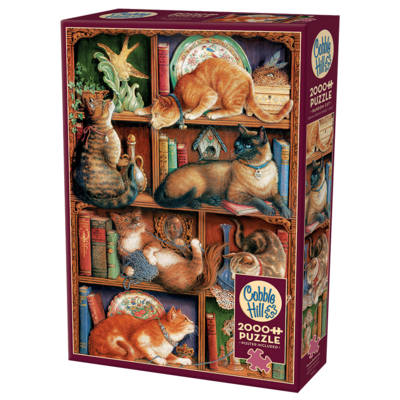Puzzle Feline Bookcase 2000pz