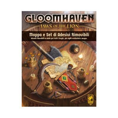 Gloomhaven Jaws of the Lion ITA Removable Sticker Set and map