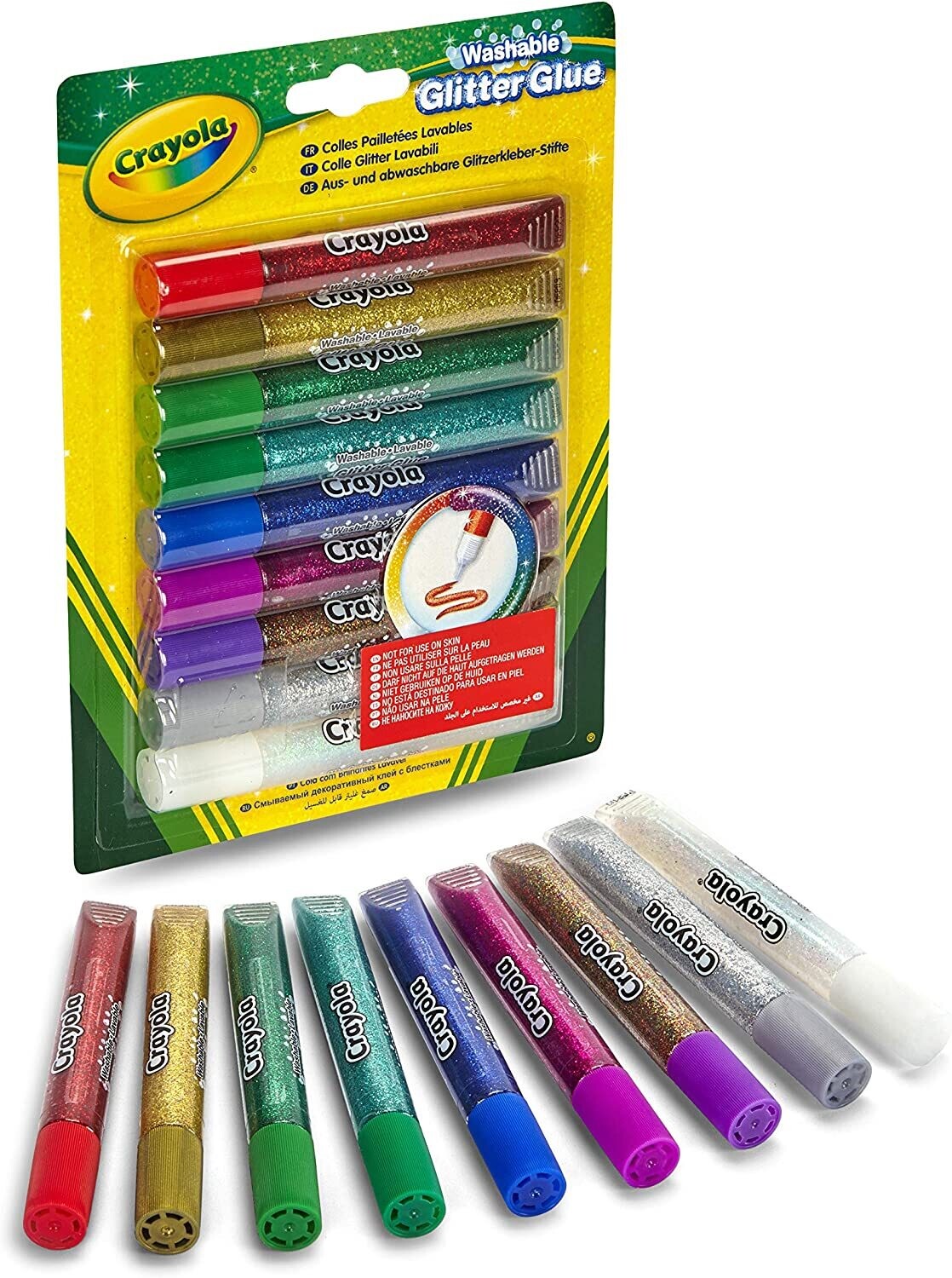 Crayola - Lavabilissimi - 9 Glitter Glue