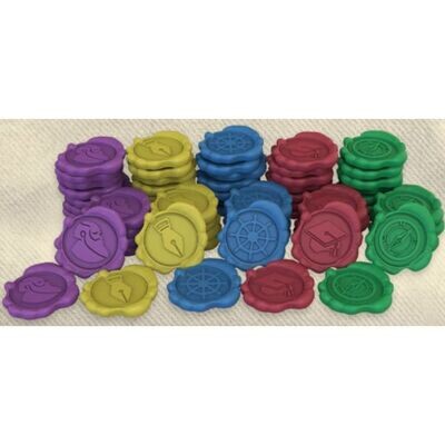 Darwin&#39;s Journey - Plastic wax seals set e drawstring bag