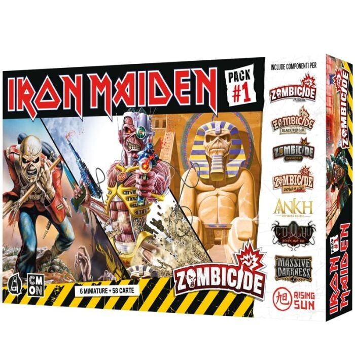 Iron Maiden Pack 1 (Zombicide vari, Ankh, Cthulhu Death may die, Massive Darkness, Rising Sun)