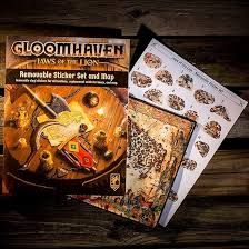 Gloomhaven Jaws of the Lion Removable Sticker Set and map