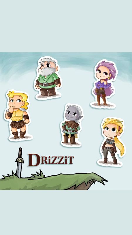 Set Adesivi Drizzit (5 soggetti diversi)