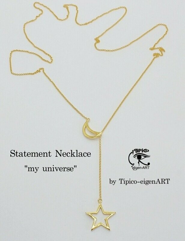 Aussage Collier Aussage Collier "be the universe" (vergoldet)