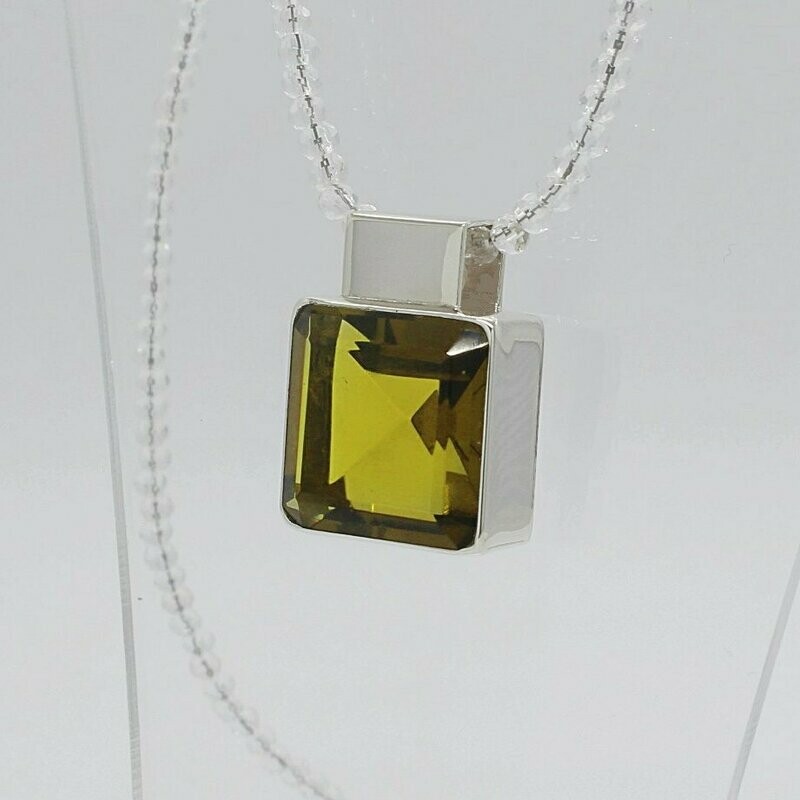 Anhänger Obsidian goldbraun Anhänger Obsidian goldbraun "box" - 2 x 2 cm