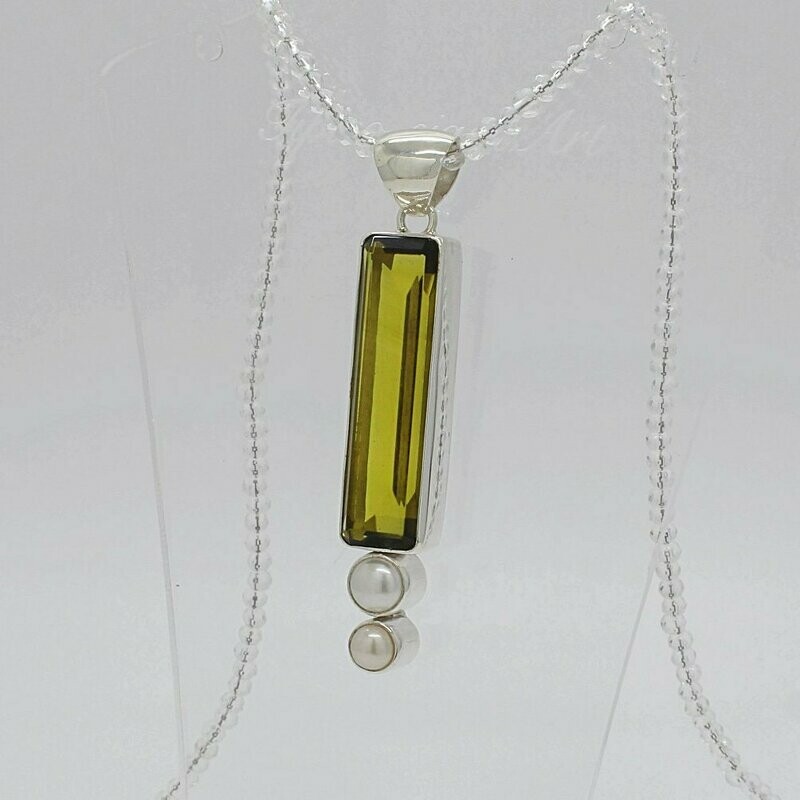 Anhänger Obsidian / Zuchtperle rechteckig - 1 x 4 cm Anhänger Obsidian / Zuchtperle rechteckig - 1 x 4 cm