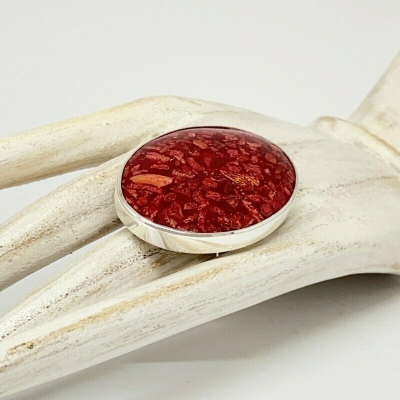 Ring Koralle pattern (rec) oval - 3 x 4 cm Ring Koralle pattern (rec) oval - 3 x 4 cm