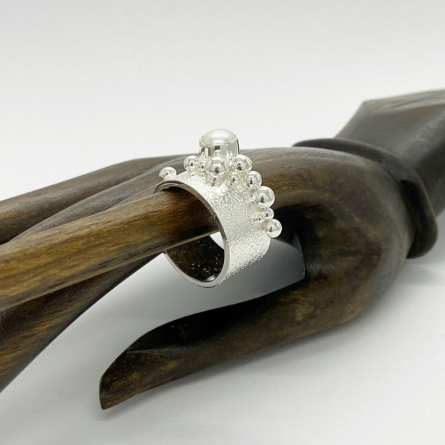 Ring Zuchtperlen "elegant bubbles" - 
1 cm