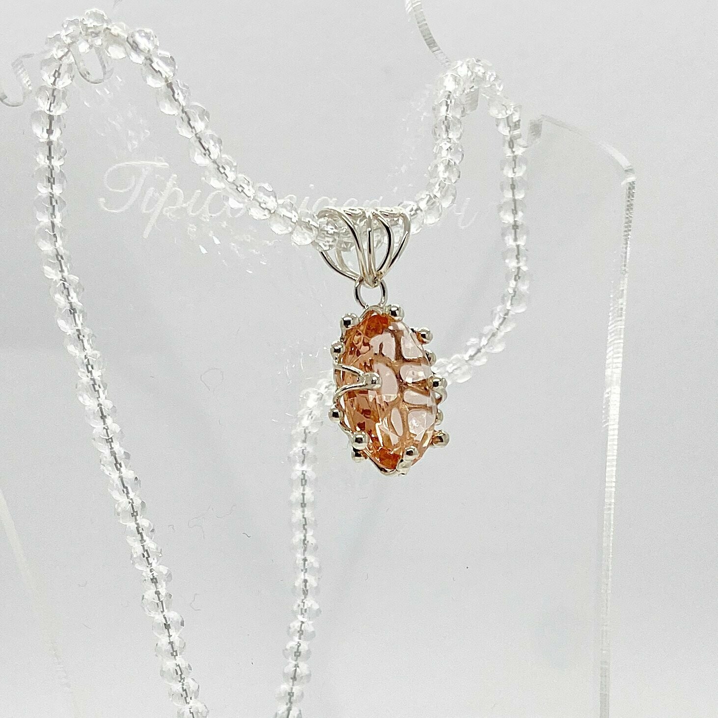Anhänger apricot  "tiny cramps" - 1 x 1,5 cm
