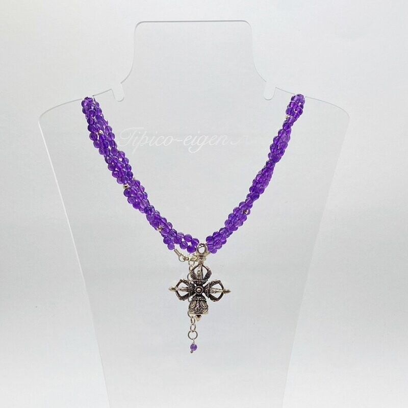 Unikat Kette Amethyst 'Tibetisches Dorje Unikat Kette Amethyst 'Tibetisches Dorje"