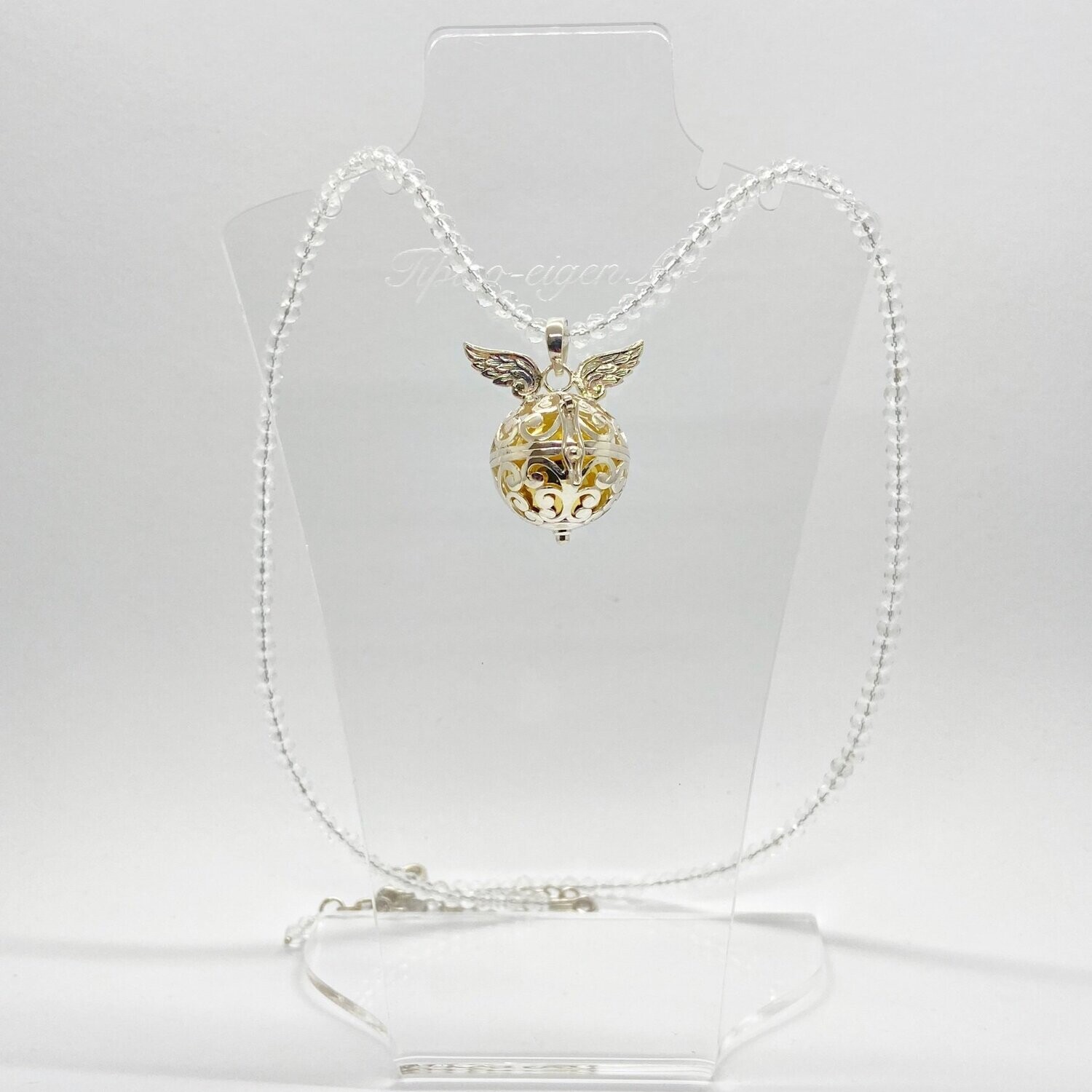 Anhänger Klangkugel "Angel wings" - 2,5 cm