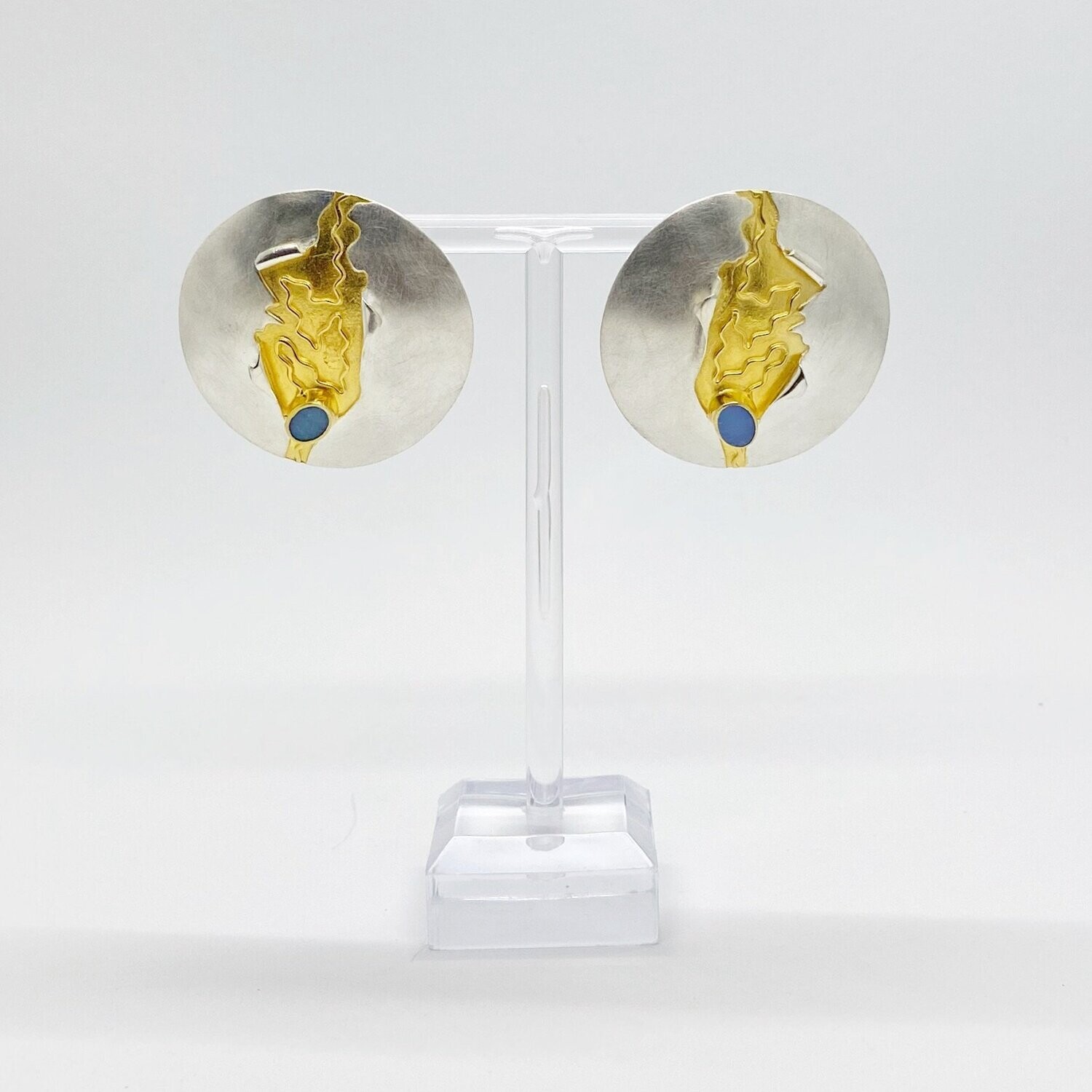Ohrstecker Opal Doublette 'Invitation ' -  4 cm
