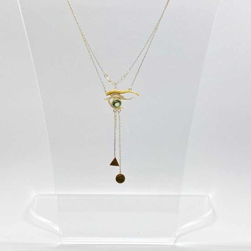 Collier Obsidian rund lichtgrün Collier Obsidian rund lichtgrün "stay protected" - 0,5 cm