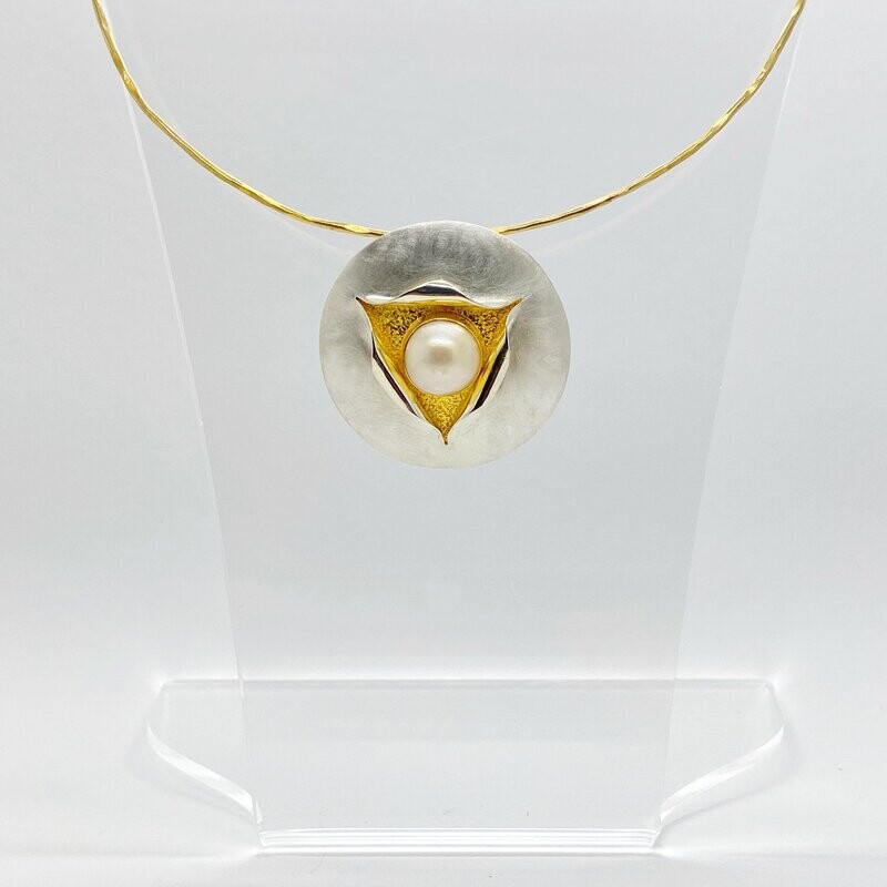 Anhänger + Brosche Mabeperle Anhänger + Brosche Mabeperle "Lotus" - 5 cm