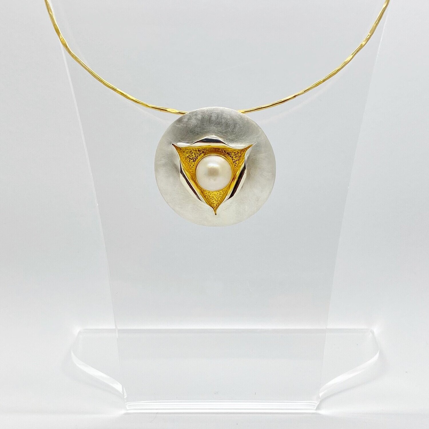 Anhänger + Brosche Mabeperle  "Lotus" - 5 cm