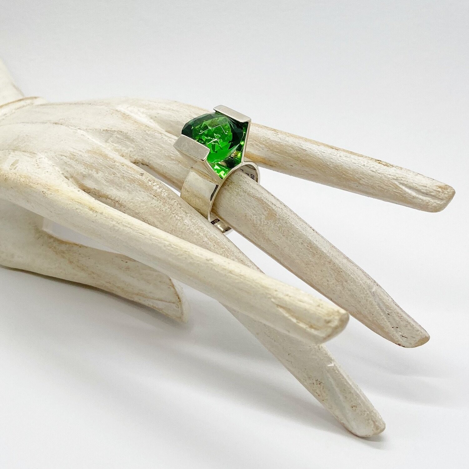 Ring Obsidian "special cut"