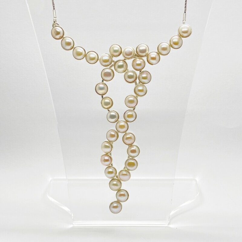 Unikat Collier Zuchtperlen Unikat Collier Zuchtperlen "pearl flow"