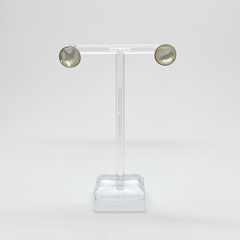 Ohrstecker Perlmutt rund - 1 cm Ohrstecker Perlmutt rund - 1 cm