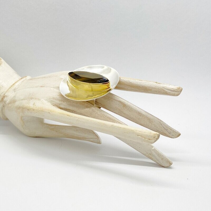 Ring Obsidian Ring Obsidian "space eye" - 1,5 x 4 cm